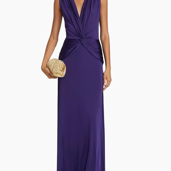 Chiara Boni La Petite Robe  Kinj Twisted V-Neck Gown - Picture 3 of 6